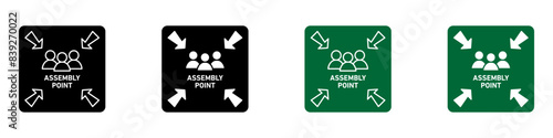 Assembly Point Icon Representing Emergency Gathering Locations