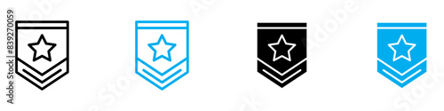 Military Rank Badge Symbol Representing Authority and Honor