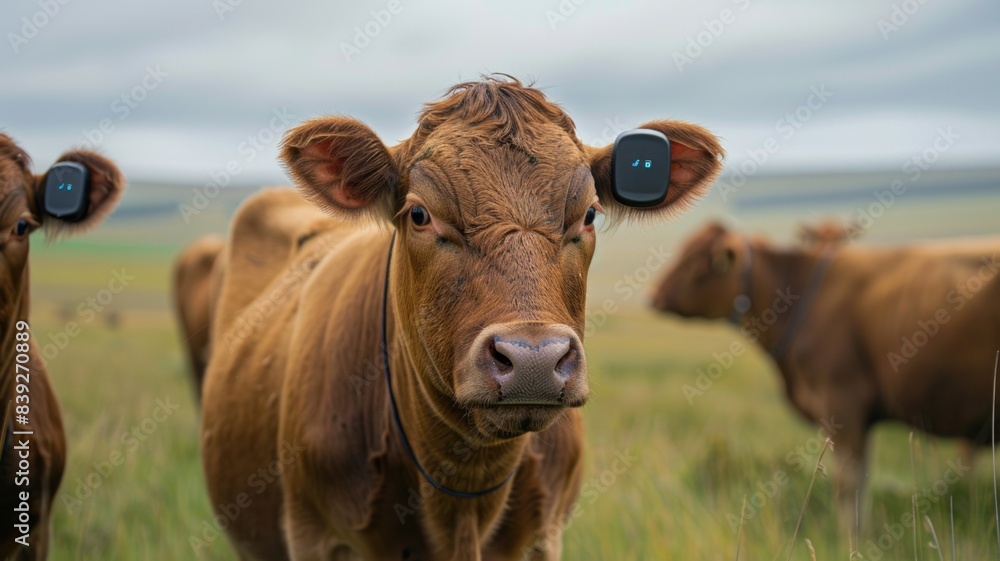 livestock with wearable P-IoT devices tracking their health and movements, ensuring well-being and preventing loss livestock with wearable P-IoT devices tracking their health and movements, ensuring well-being and preventing loss