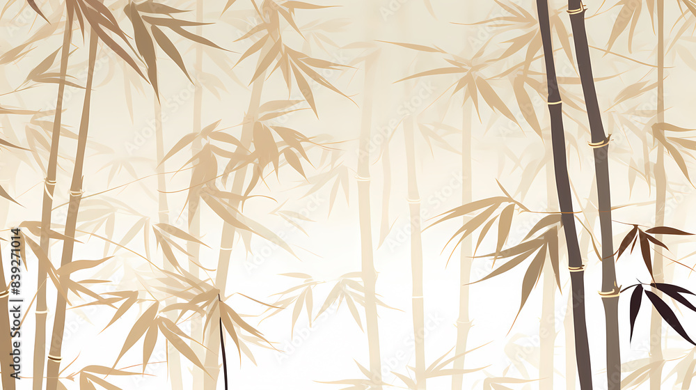 Golden bamboo leaves and branches pattern Golden bamboo leaves and branches pattern