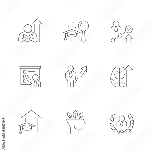 Set line icons of upskill