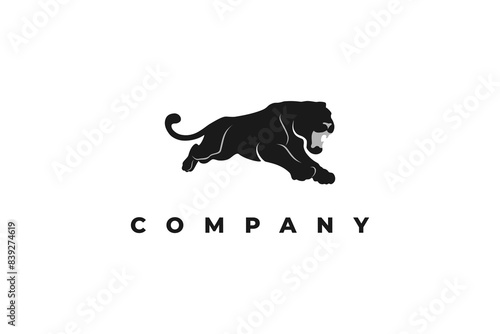 black panther modern minimal logo