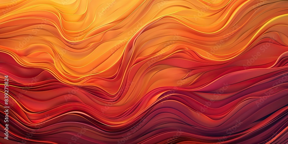 Fiery Abstract Fluid Waves Art Fiery Abstract Fluid Waves Art