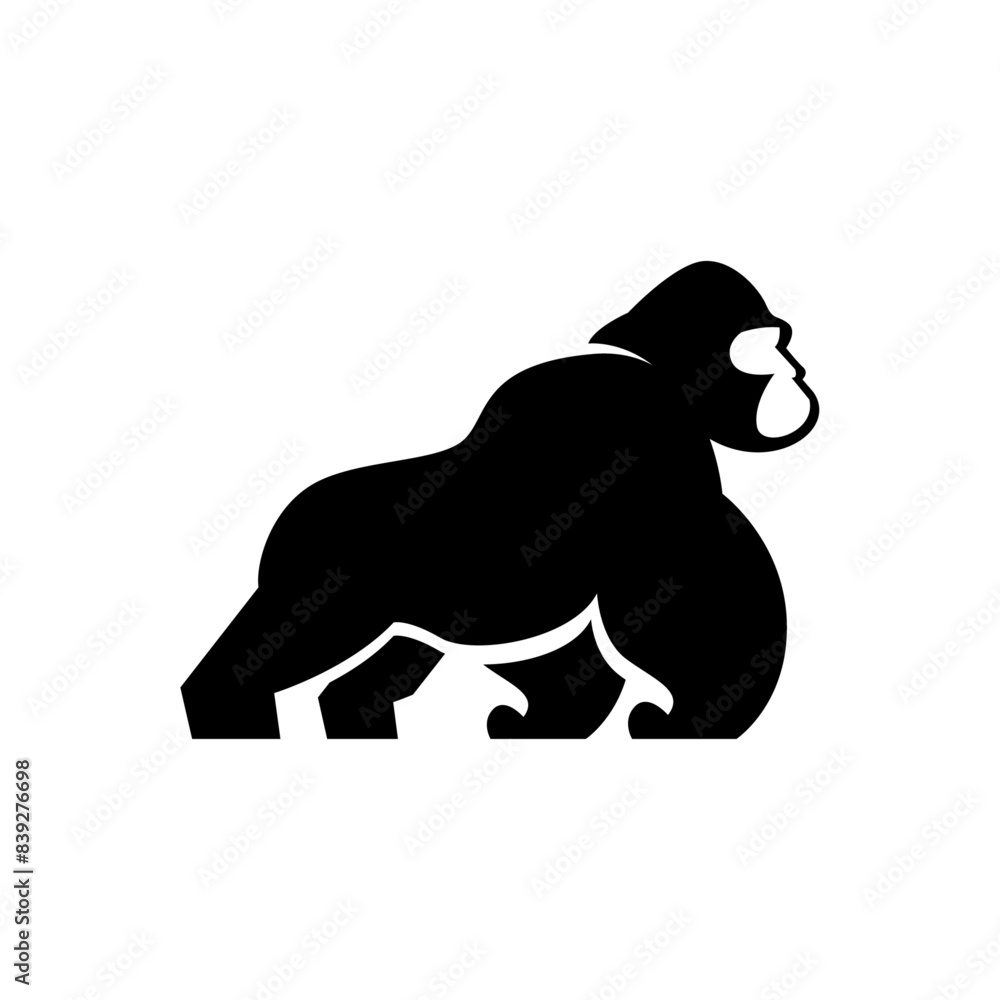 Obraz premium Gorilla logo icon, vector illustration design