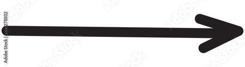 Round curl long arrow. Thin arrow curled symbol icon. Arrow swish sign.