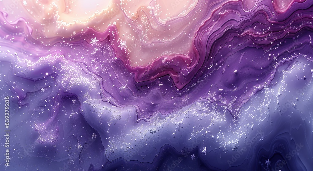 Fototapeta premium Elegant abstract minimalist art featuring a very peri purple background s. Modern fluid art in cool tones perfect for interior wall decoration, posters, and luxury cover designs