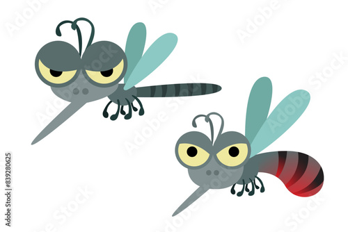 mosquito carrier of dengue fever disease concept