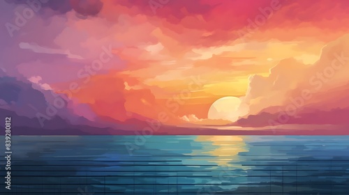 Draw a color palette inspired by the sunset.