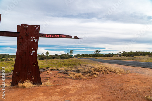 Fotografija Red Centre Way sign, Northern Territory, Australia
