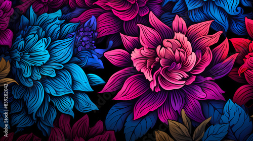 Seamless flower pattern illustration