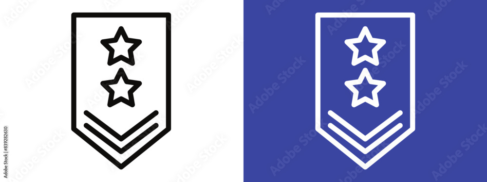 Military Rank Badge Icon Representing Honor and Hierarchical Status Military Rank Badge Icon Representing Honor and Hierarchical Status