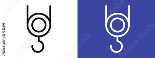 Winch Hook Symbol Representing Industrial and Heavy Lifting Tools