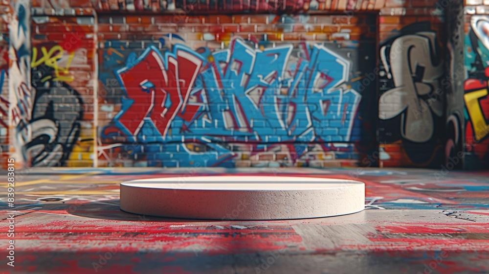 Obraz premium display podium on art background