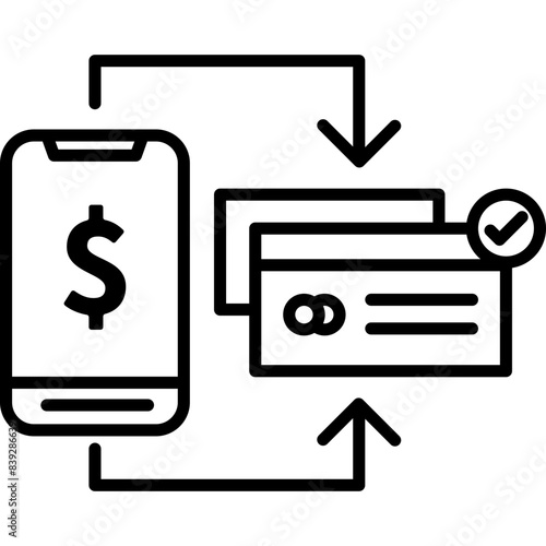 Online Payment Line Icon