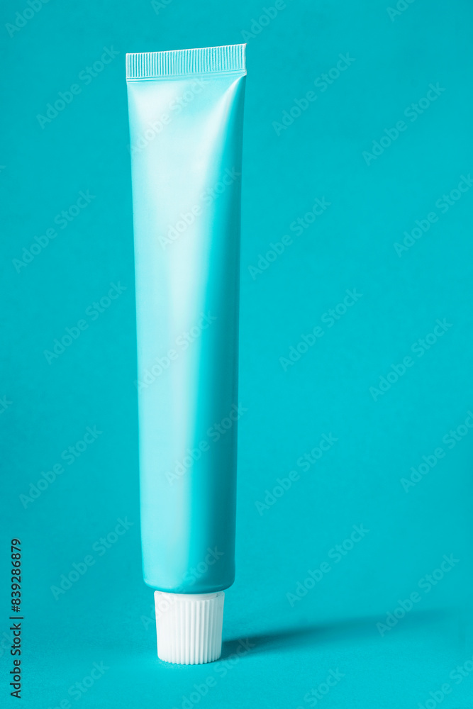 Tube on blue background Tube on blue background
