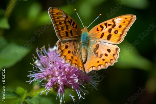 Fluttering Summer butterfly. Spring nature insect. Generate Ai