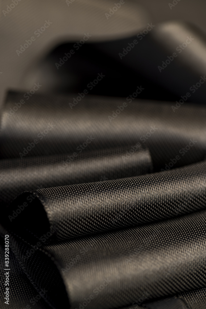 Obraz premium shiny beautiful black satin ribbon