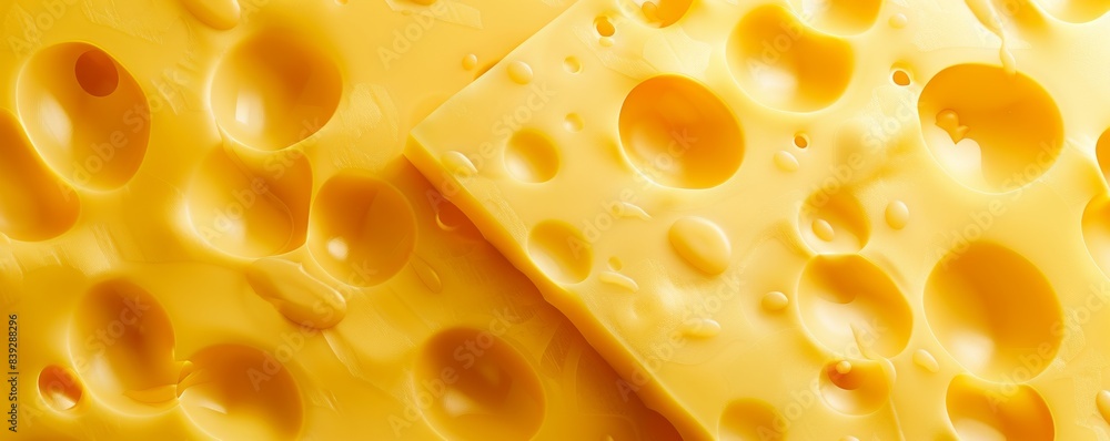 Delicious cheese with large holes Delicious cheese with large holes