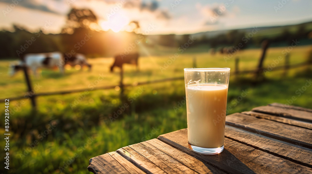 A refreshing glass of milk placed on a wooden table with a natural background. The image highlights the purity and health benefits of milk, making it suitable for dairy advertisements. A refreshing glass of milk placed on a wooden table with a natural background. The image highlights the purity and health benefits of milk, making it suitable for dairy advertisements.