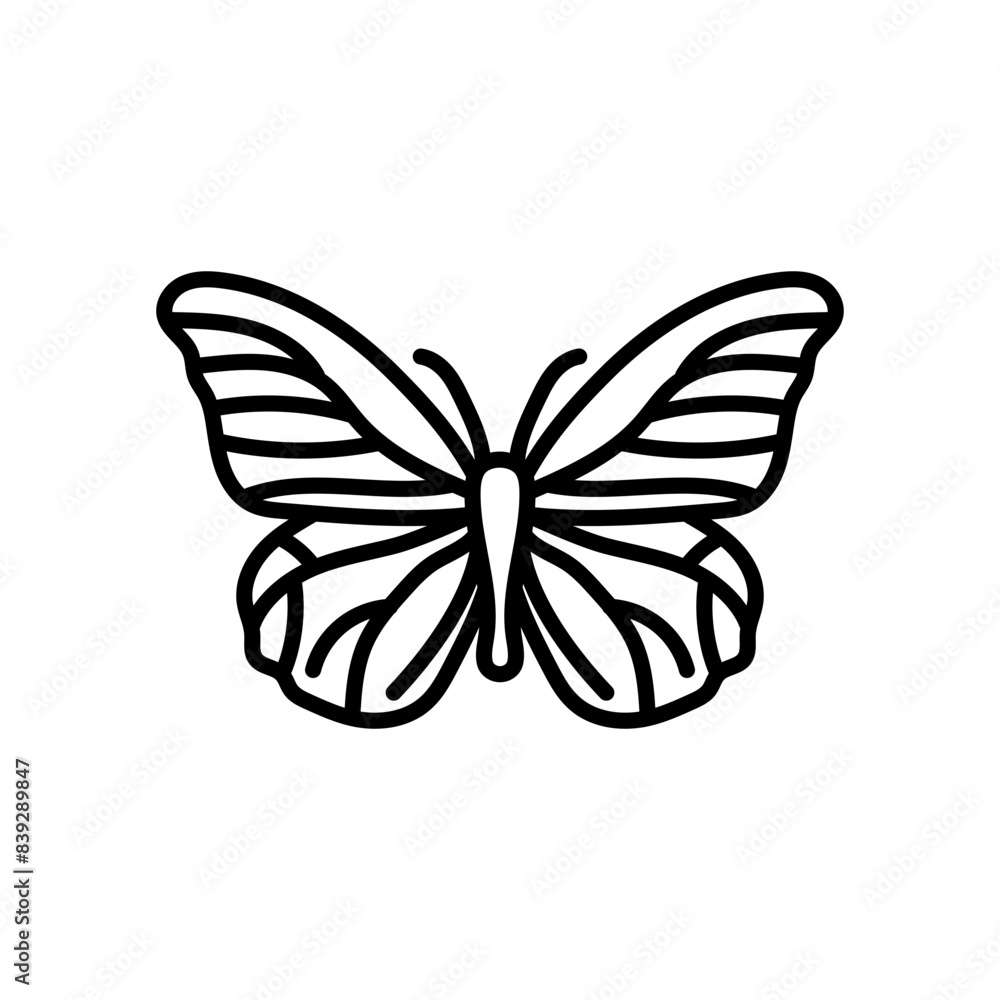 Butterfly Outline Icon, Vector illustration Butterfly Outline Icon, Vector illustration