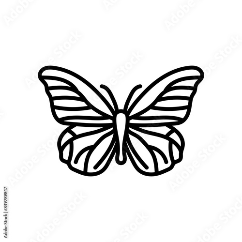 Butterfly Outline Icon, Vector illustration