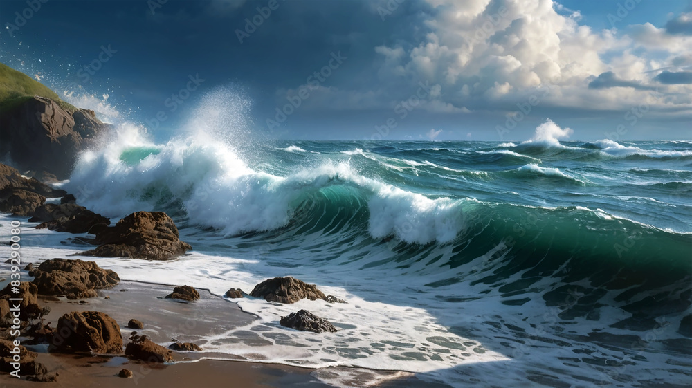 Fototapeta premium storm over the ocean