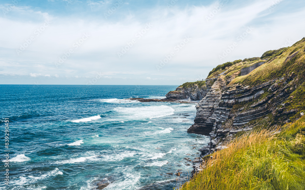 Discovery of the sublime trout town of Saint Jean Luz, its beaches and cliffs, Basque country in summer, France Discovery of the sublime trout town of Saint Jean Luz, its beaches and cliffs, Basque country in summer, France