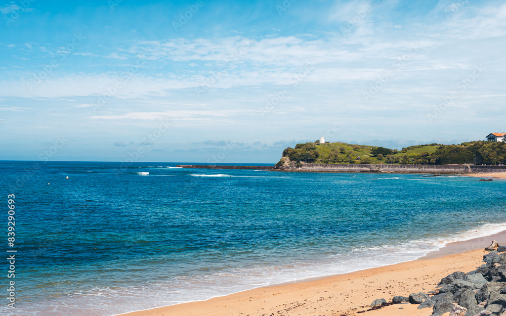 Discovery of the sublime trout town of Saint Jean Luz, its beaches and cliffs, Basque country in summer, France Discovery of the sublime trout town of Saint Jean Luz, its beaches and cliffs, Basque country in summer, France