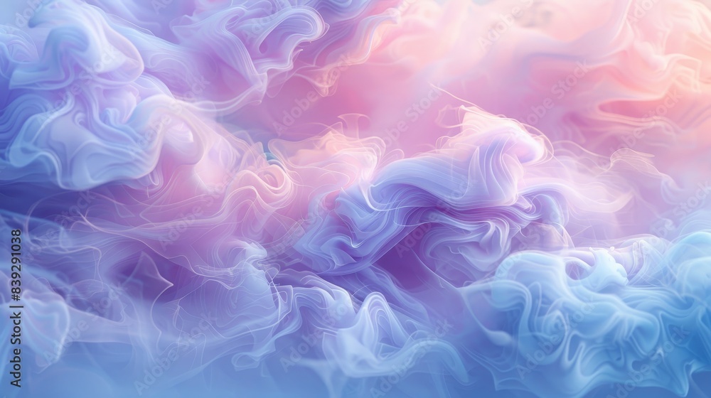 A digital design featuring soft pastel colors resembling fluffy cotton candy A digital design featuring soft pastel colors resembling fluffy cotton candy