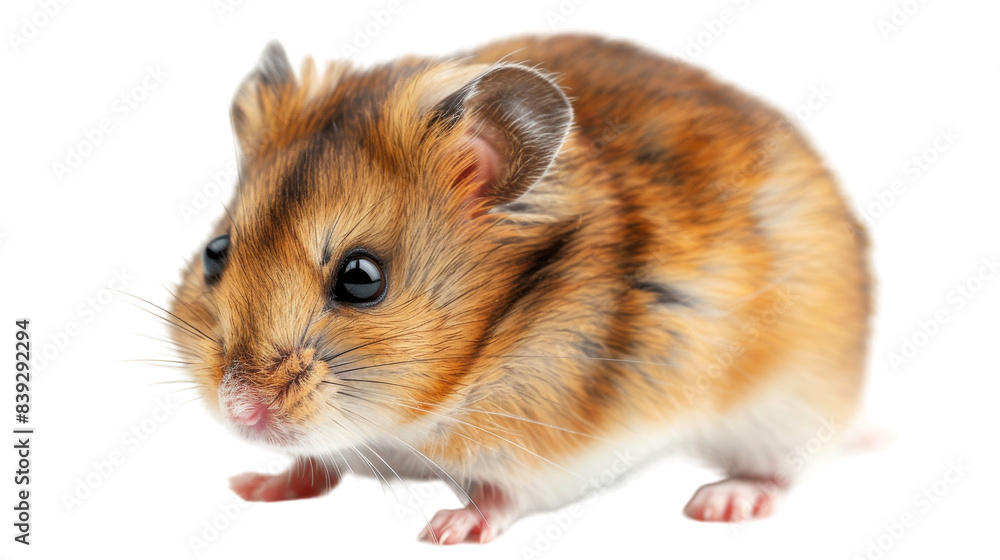A cute hamster with brown and white fur A cute hamster with brown and white fur