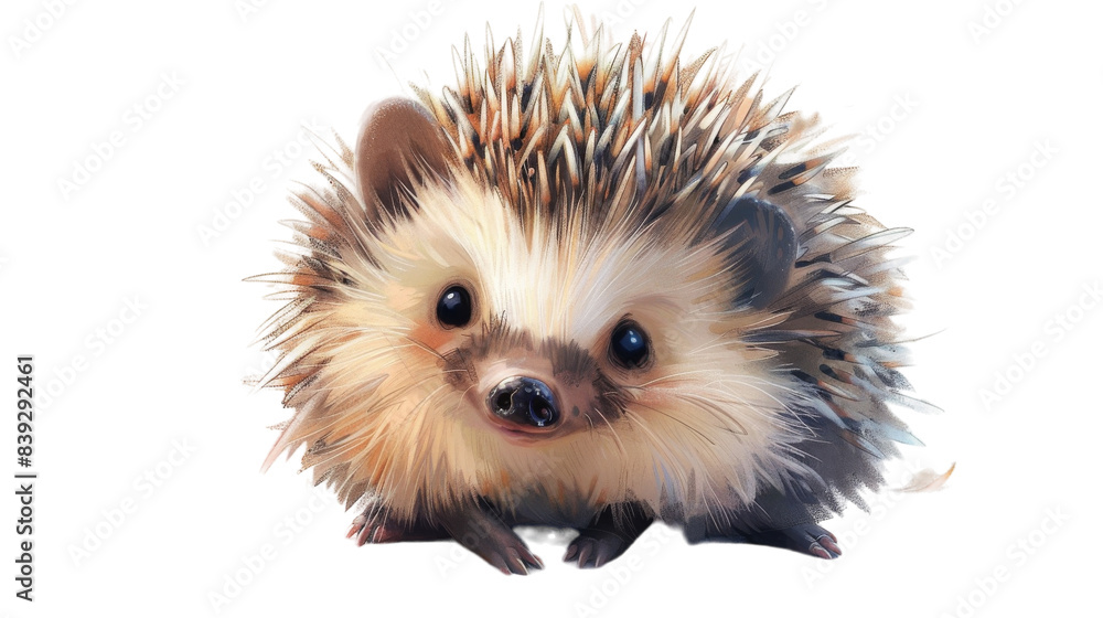 A cute hedgehog with big eyes stares directly at the camera A cute hedgehog with big eyes stares directly at the camera