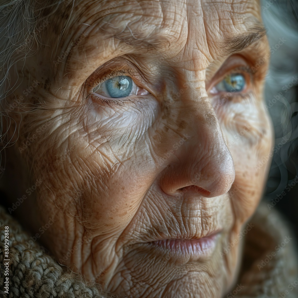 Elderly Woman with Beautifully Expressive Eyes Elderly Woman with Beautifully Expressive Eyes