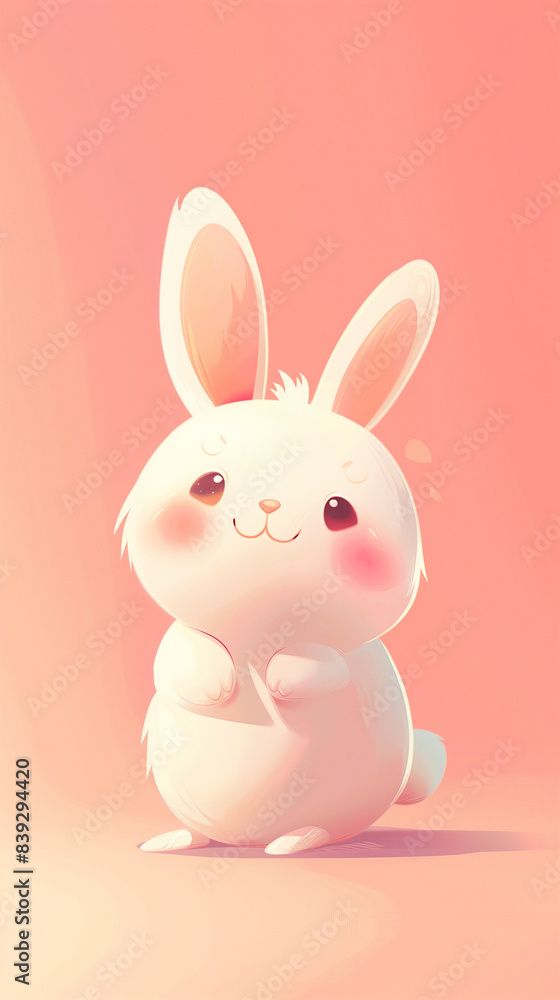 Obraz premium A cartoon-style illustration of a cute animal character