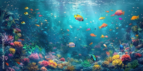 Underwater Coral Reef Wonderland © Murda