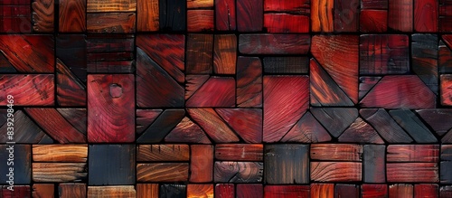 Seamless Red Wood Parquet Texture