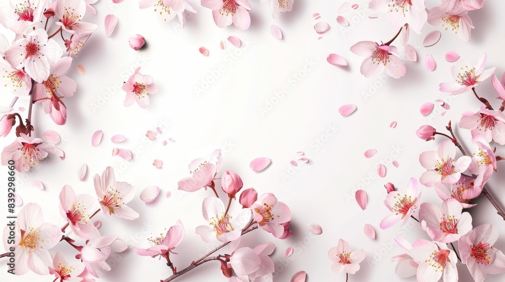 Blooming Love Elegant Mother's Day Vector with Cherry Blossoms Blooming Love Elegant Mother's Day Vector with Cherry Blossoms