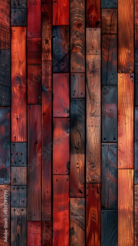 Seamless Red Wood Parquet Texture