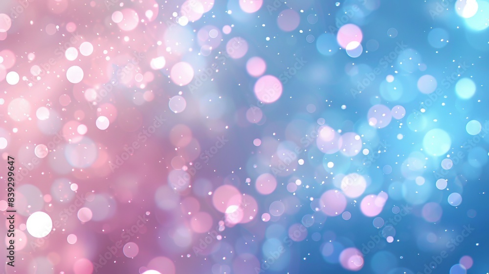 Obraz premium Pastel Dreams Soft Bokeh Background in Serene Pink and Blue Hues