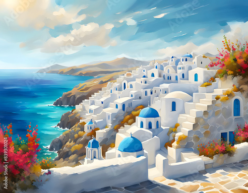 A destination on the hillside in the Cyclades on the Mediterranean