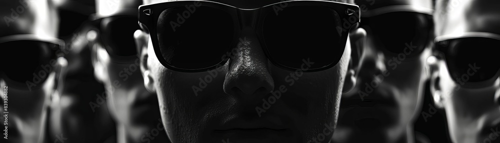 Obraz premium The cohort of shades reveals a hidden message