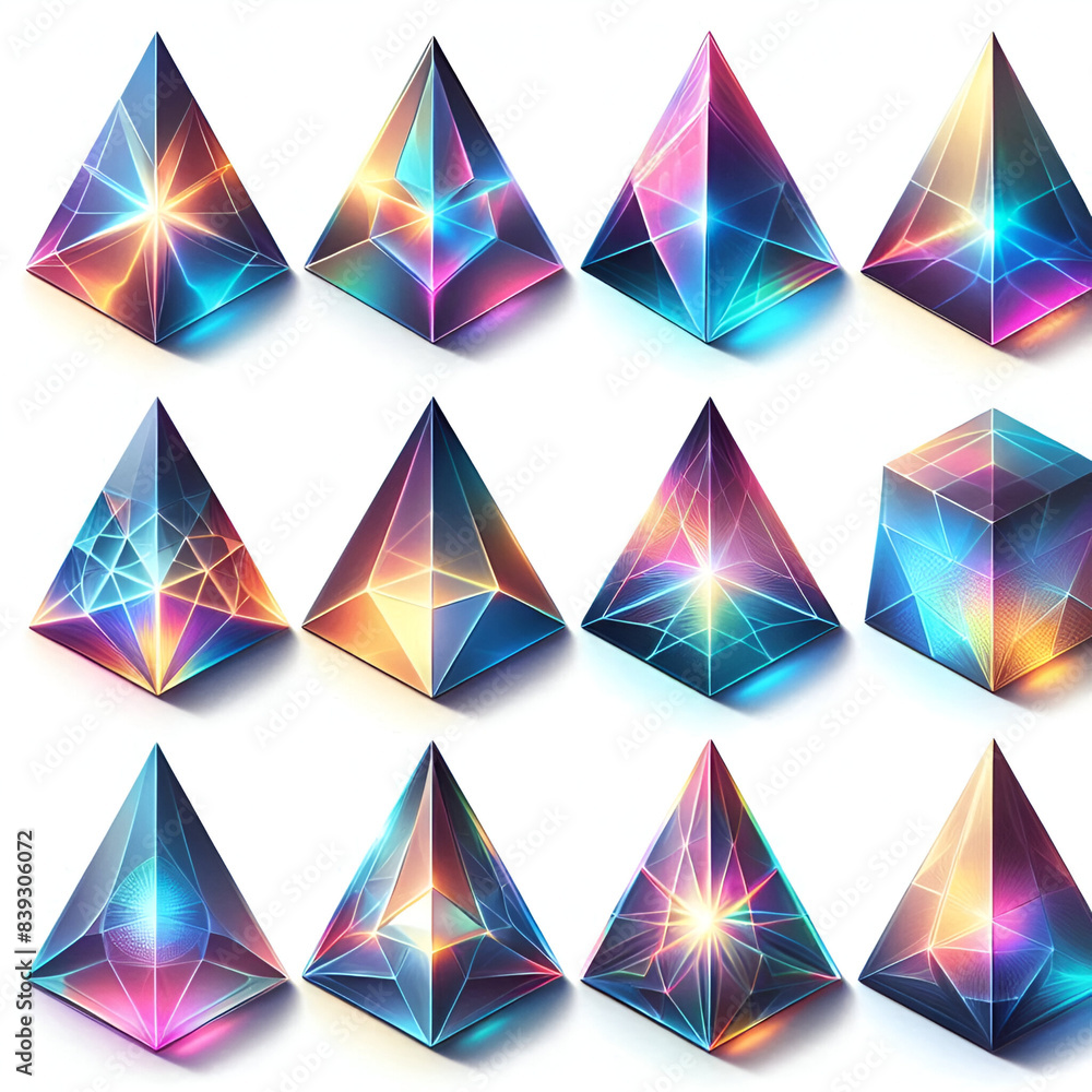 set of colorful abstract shapes
