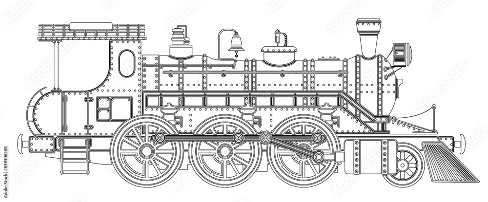 Obraz premium Train Locomotive vapeur ancien