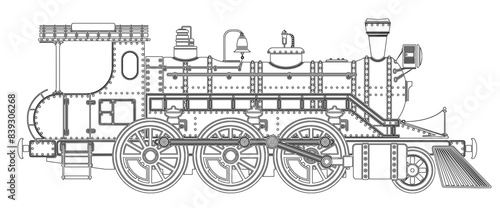 Train Locomotive vapeur ancien