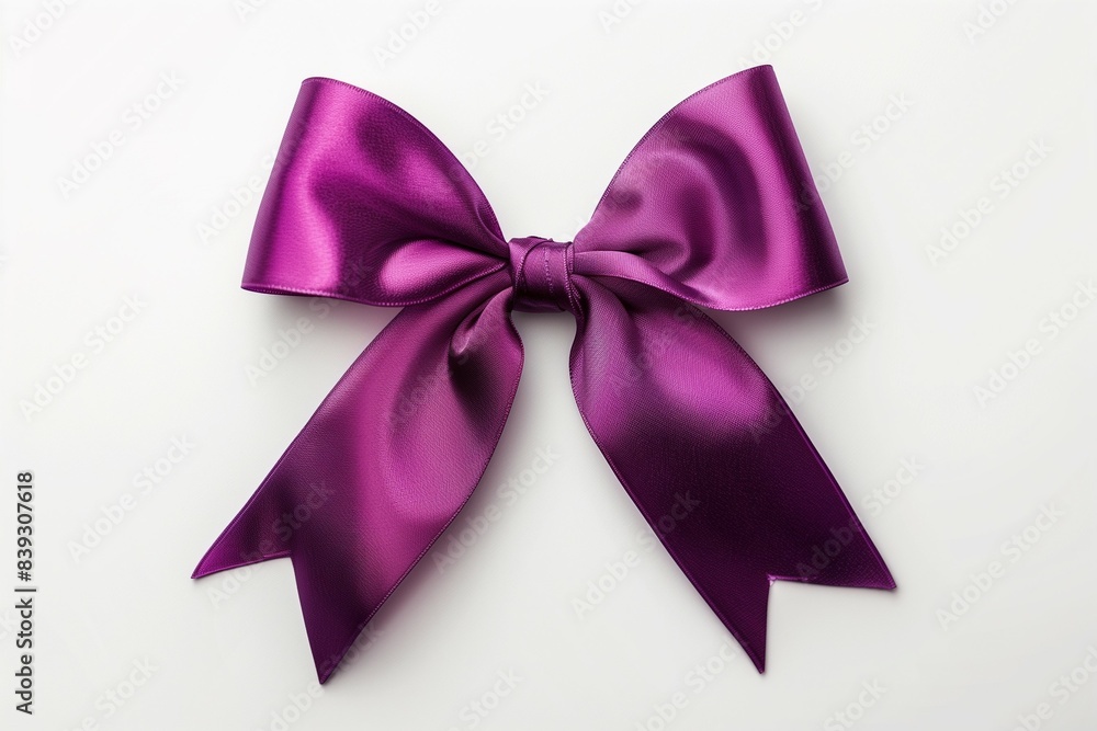 Purple bow isolated on white background. Purple bow isolated on white background.