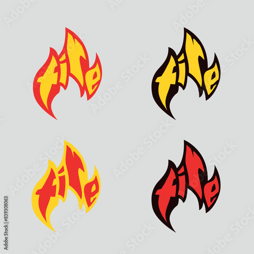 Fiery Typography Art