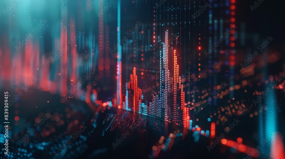 Dynamic Futuristic Stock Market Chart Abstract Lines of Success in the Shadows Dynamic Futuristic Stock Market Chart Abstract Lines of Success in the Shadows