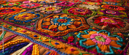 fabric with embroidery