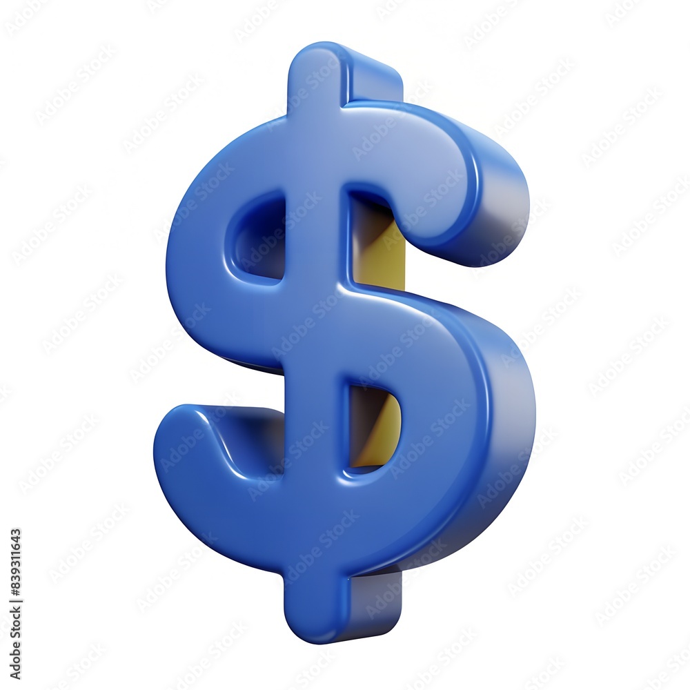 Dollar sign, 3d money on white background Dollar sign, 3d money on white background