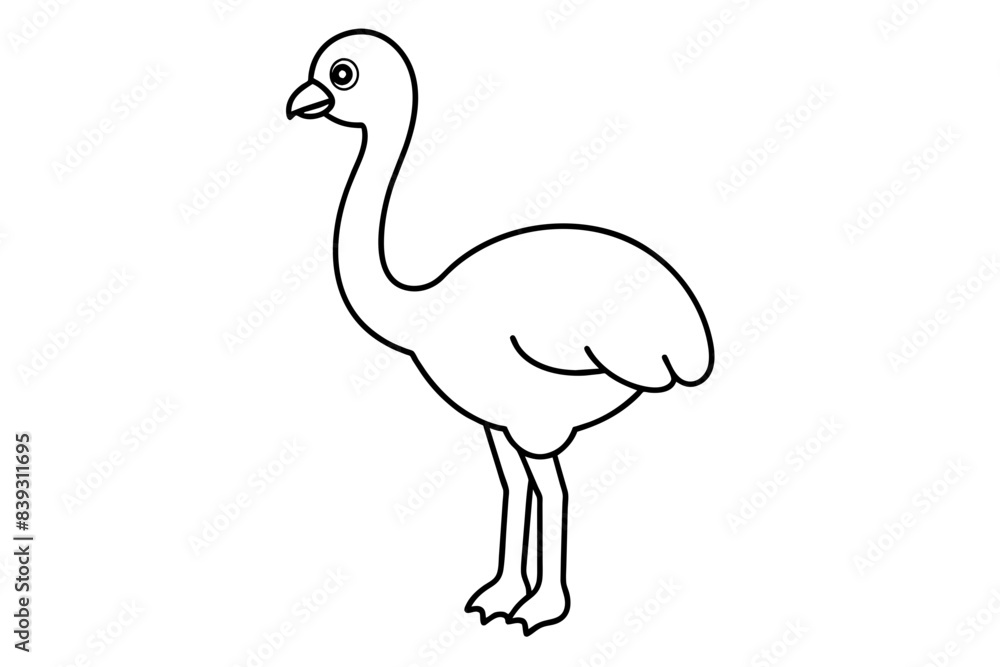 camel bird line art silhouette vector illustration camel bird line art silhouette vector illustration