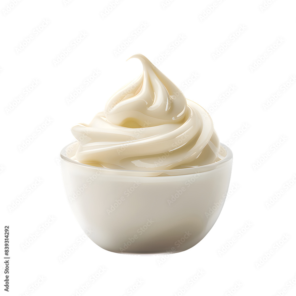 Opened cosmetic white cream jar isolated on transparent background Opened cosmetic white cream jar isolated on transparent background